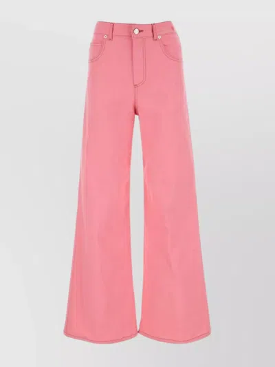 Marni Wide-leg Stretch Denim Jeans In Pink