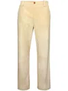 Marni Wide-leg Suede Trousers In Neutrals