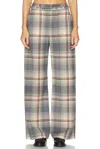 Marni Belted Check-print Trousers In Slate