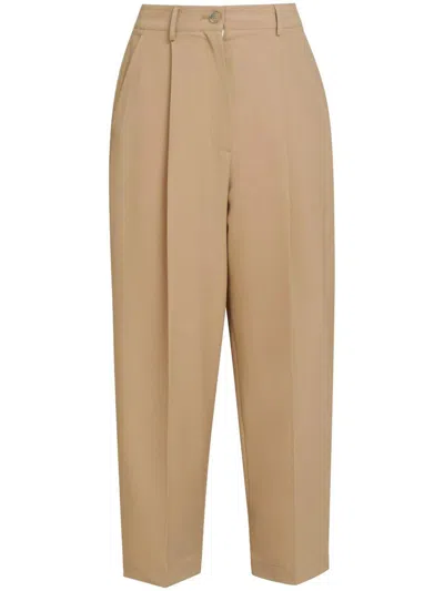 Marni Wide Leg Trousers In Nude