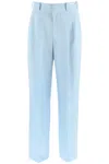 Marni Wide Leg Trousers In Arctic (light Blue)
