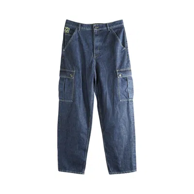 Pre-owned Marni Wide Leg Trousers 'dark Blue' | Men's Size 34