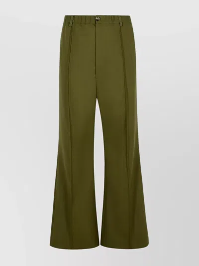 MARNI WIDE-LEG WOOL PANTS PLEATS