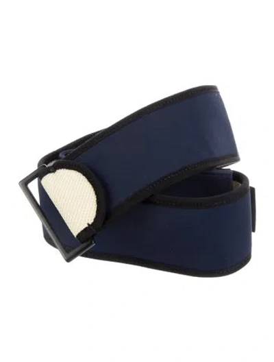 Pre-owned Marni Wide Nylon Belt In Blue