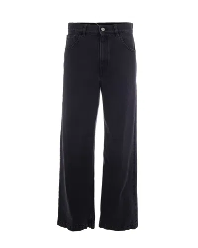 Marni Wide-leg Cotton Jeans In Black