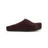 Marni Wild Cherry Calf Hair Fussbett Sabot Mules In Black