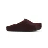 Marni Wild Cherry Calf Hair Fussbett Sabot Mules In Black