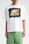 Marni Graphic-print Cotton T-shirt In Lily White