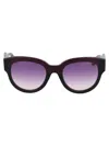 Marni Wine Black Acetate Sunglasses In Burgundy