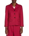 Marni Wing Collar Button Front Jacket In Red