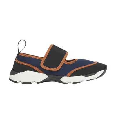 Pre-owned Marni Wmns Lycra Mary Jane Running Sneaker 'navy Black Brown' | Multi-color | Women's Size 36