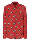 Marni Hemd Mit Wolves-print In Red