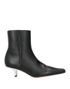 Marni Woman Ankle Boots Black Size 7.5 Leather In Black