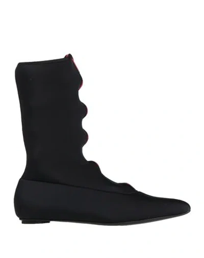 Marni Woman Ankle Boots Black Size 8 Textile Fibers