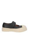Marni Pablo Mary Jane Nappa Leather Sneakers In Black