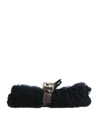 Marni Woman Ballet Flats Black Size 5 Shearling, Leather