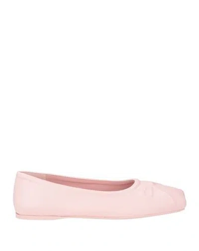 Marni Woman Ballet Flats Blush Size 9 Leather In Pink