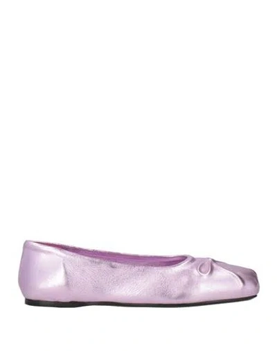 Marni Woman Ballet Flats Light Pink Size 11 Leather