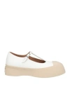 Marni Woman Ballet Flats White Size 8 Leather In White