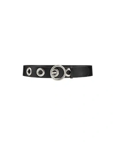Marni Woman Belt Black Size 30 Bovine Leather, Zinc, Brass, Copper, Aluminum