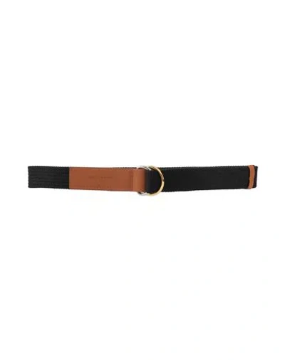 Marni Woman Belt Black Size M Polyester, Cow Leather, Brass