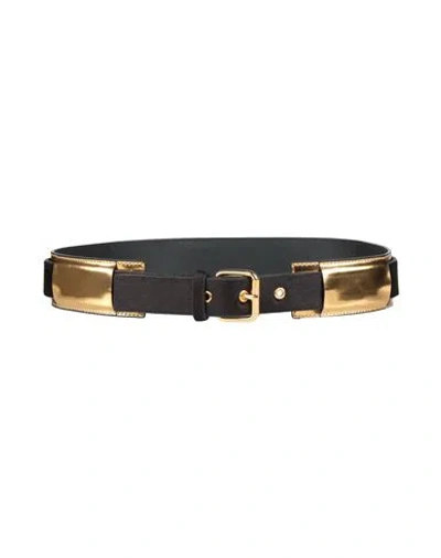 Marni Woman Belt Dark Brown Size 30 Calfskin