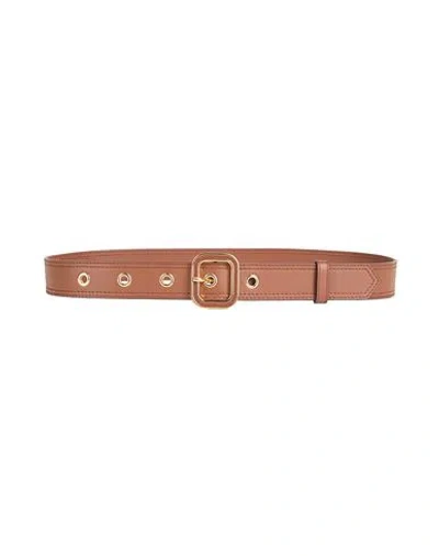 Marni Woman Belt Tan Size 36 Cow Leather, Brass