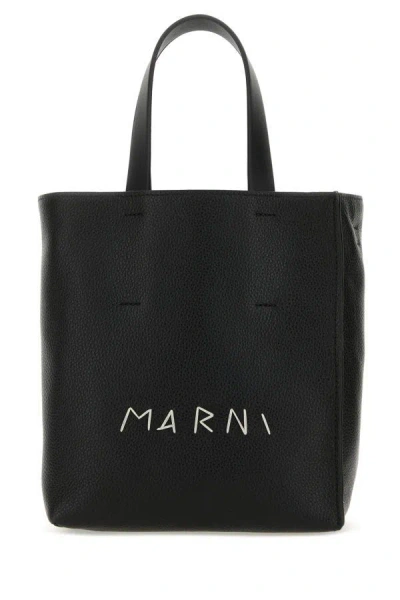 Marni Woman Black Leather Mini Museo Handbag