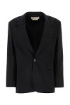 Marni Stretch Polyester Blazer With Front Pockets In Black