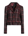 Marni Speckled Tweed Short Jacket In Red