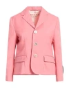 Marni Woman Blazer Pink Size 6 Virgin Wool