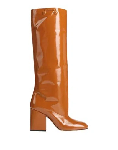 Marni Woman Boot Camel Size 7 Leather In Beige