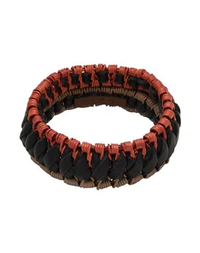 Marni Woman Bracelet Black Size - Leather In Brown
