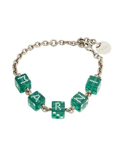 Marni Woman Bracelet Emerald Green Size - Metal In Pattern