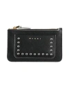 Marni Woman Cardholder Black Size - Cow Leather, Brass, Zinc, Aluminum, Copper