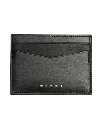 Marni Woman Cardholder Black Size - Cow Leather