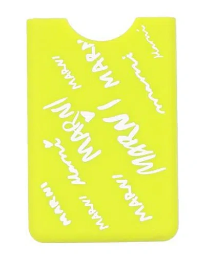 Marni Woman Cardholder Light Green Size - Rubber