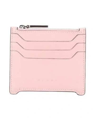 Marni Woman Cardholder Pink Size - Cow Leather