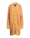 Marni Man Cardigan Apricot Size 40 Mohair Wool, Polyamide In Orange