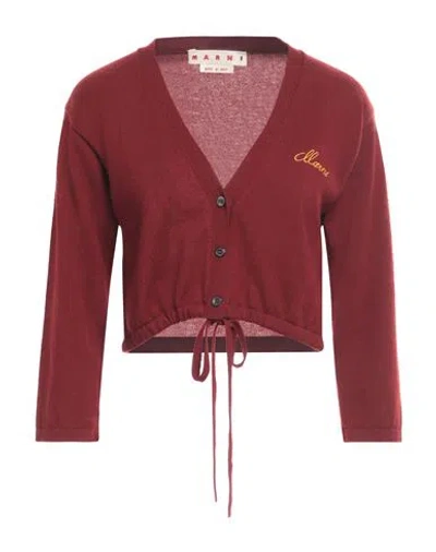 Marni Woman Cardigan Brick Red Size 4 Cashmere