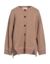 Marni Woman Cardigan Camel Size 2 Virgin Wool