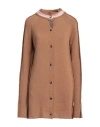 Marni Woman Cardigan Camel Size 4 Cashmere, Wool In Beige