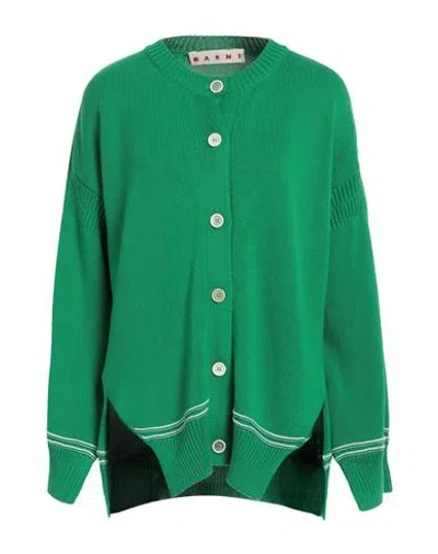 MARNI MARNI WOMAN CARDIGAN GREEN SIZE 6 COTTON