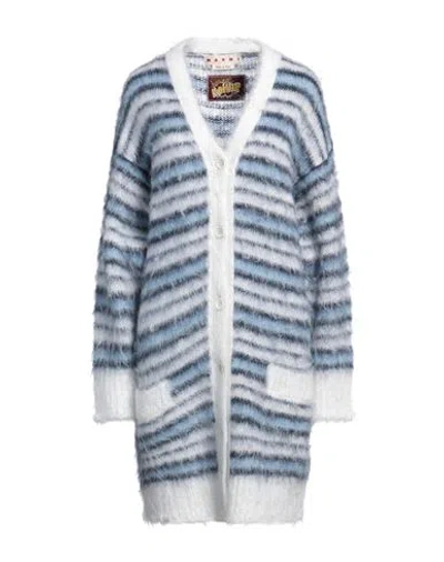 Marni Woman Cardigan Light Blue Size 0 Mohair Wool, Polyamide