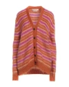 Marni Woman Cardigan Orange Size 8 Mohair Wool, Polyamide, Wool