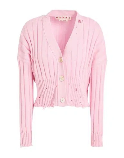 Marni Woman Cardigan Pink Size 6 Cotton