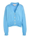 Marni Woman Cardigan Sky Blue Size 6 Cotton