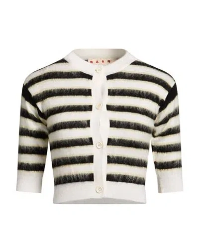 Marni Woman Cardigan White Size 0 Virgin Wool