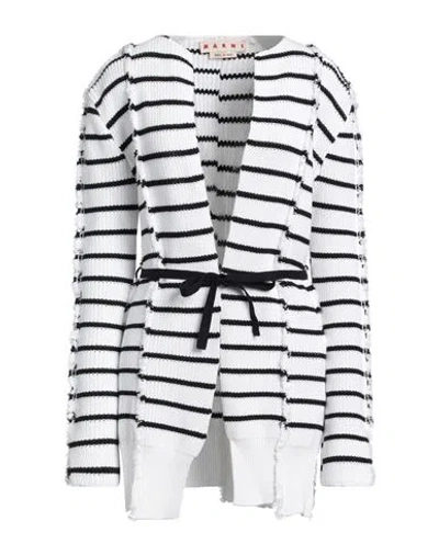 Marni Woman Cardigan White Size 6 Cotton