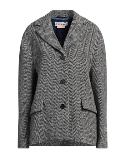 Marni Woman Coat Grey Size 6 Wool